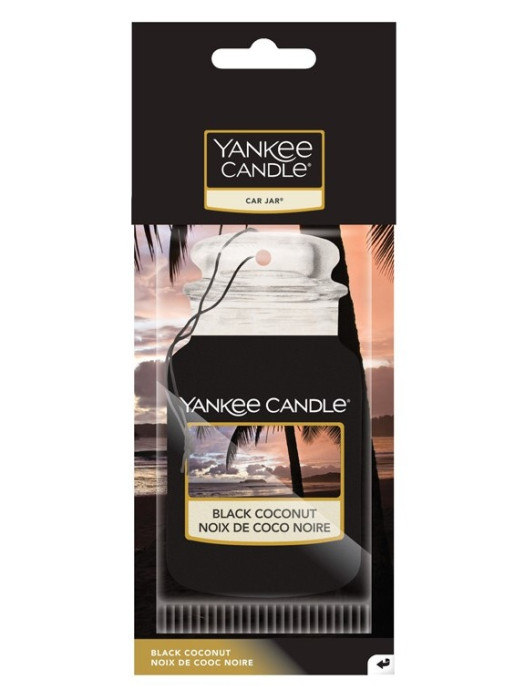 detail Yankee Candle BLACK COCONUT papírová visačka do auta 1 ks