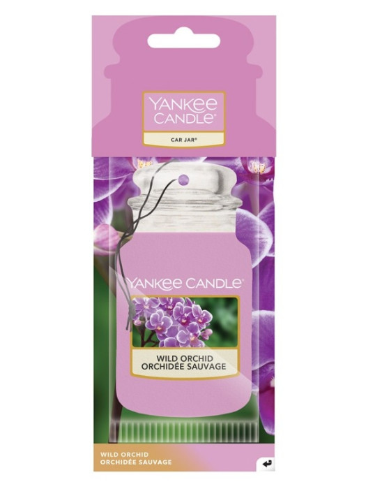 detail Yankee Candle WILD ORCHID, papírová visačka do auta 1ks