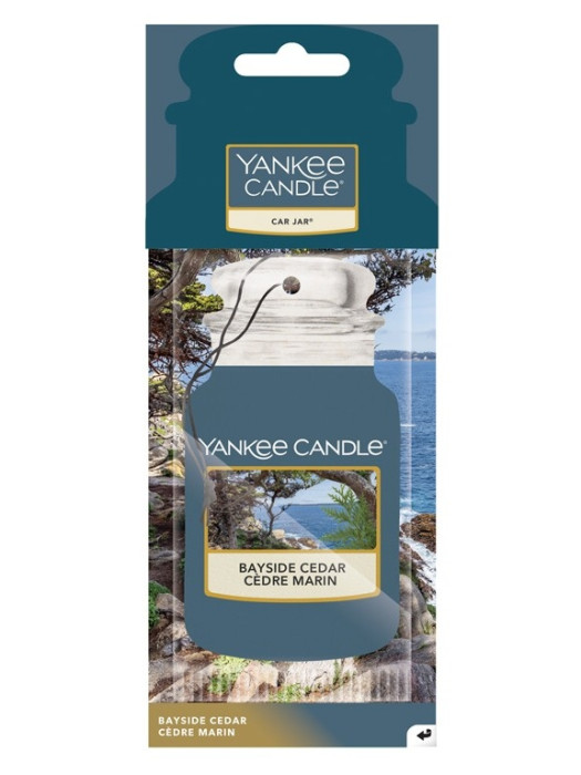 detail Yankee Candle BAYSIDE CEDAR, papírová visačka do auta, 1 ks