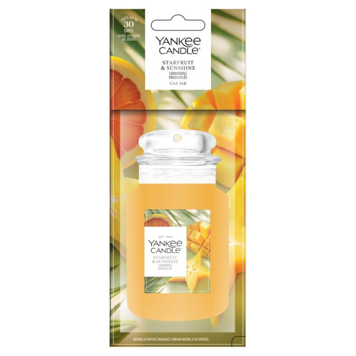 detail Yankee Candle STARFRUIT & SUNSHINE, papírová visačky