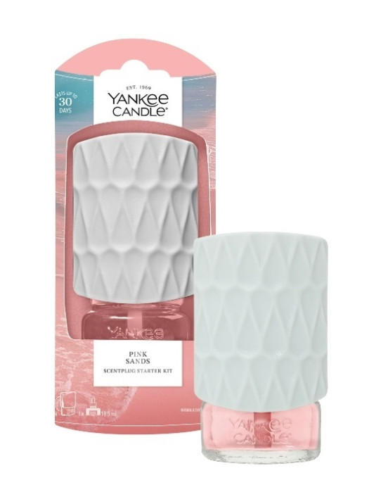 detail Yankee Candle Elektrický difuzér do zásuvky PINK SANDS + náplň 18,5 ml