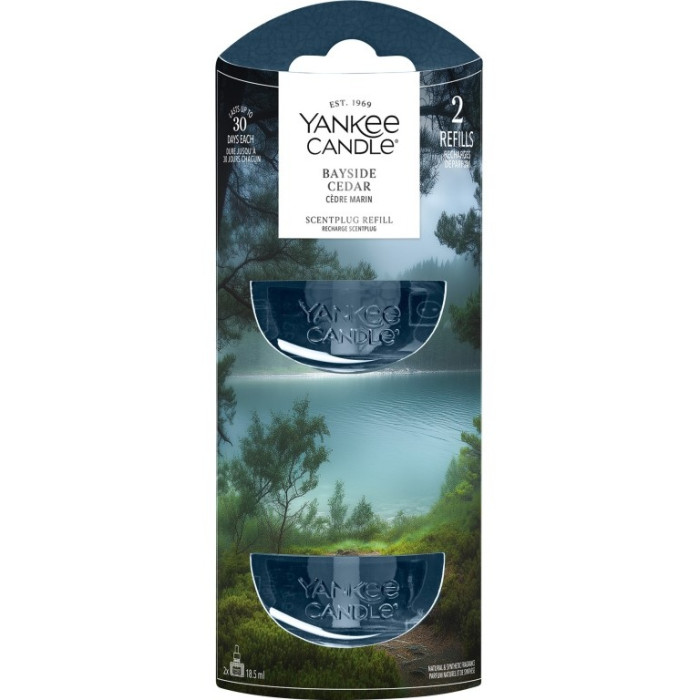 detail Yankee Candle Bayside Cedar, náplň (2ks) vůně do zásuvky