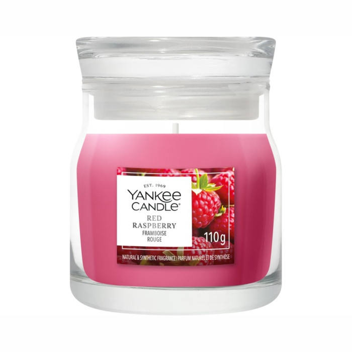 detail Yankee Candle Red Raspberry, signature malá svíčka 110 g