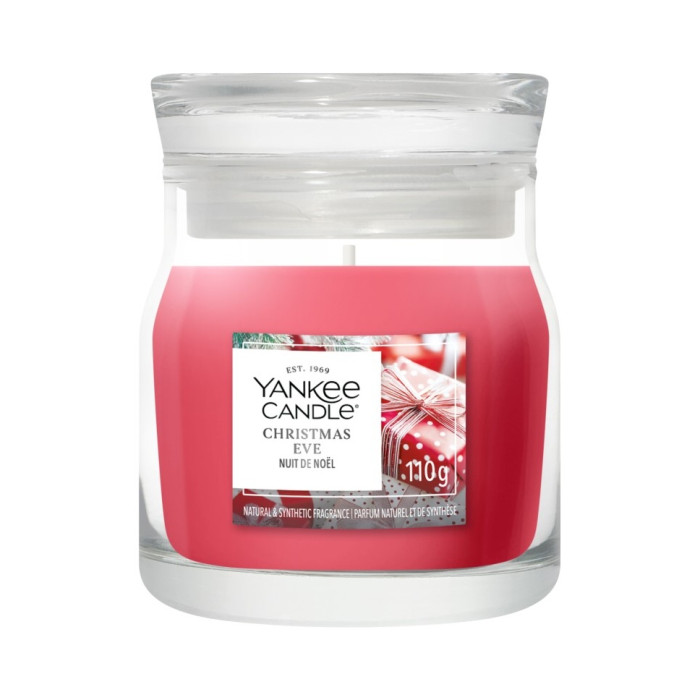 detail Yankee Candle Christmas Eve, signature malá 110 g