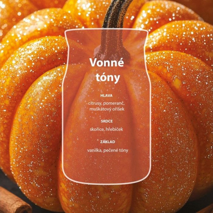 detail Yankee Candle Spiced Pumpkin, signature malá 110g