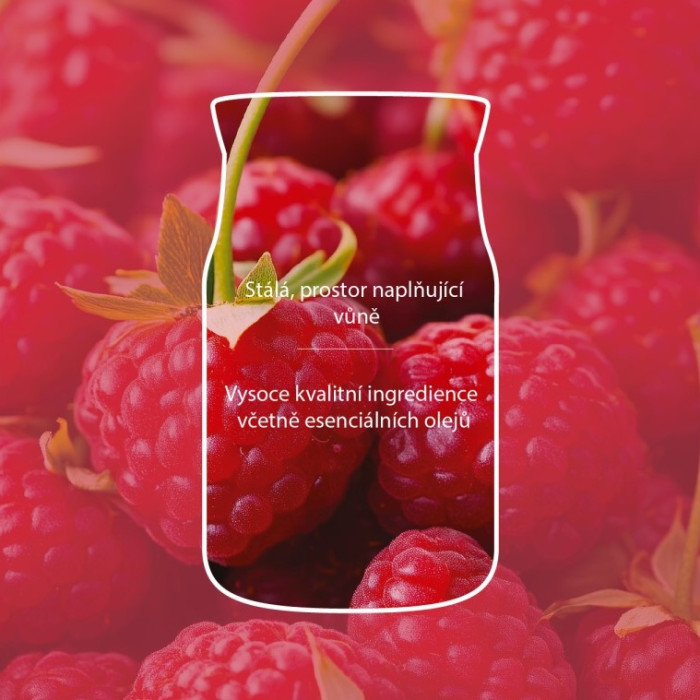 detail Yankee Candle Red Raspberry, signature velká svíčka 567 g