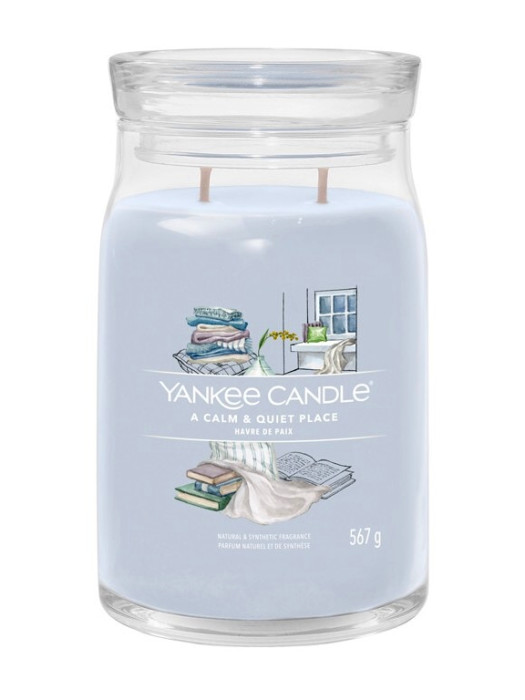 detail Yankee Candle A Calm & Quiet Place, signature velká svíčka 567 g
