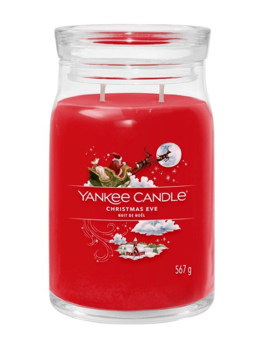 detail Yankee Candle Christmas Eve, signature velká svíčka 567 g