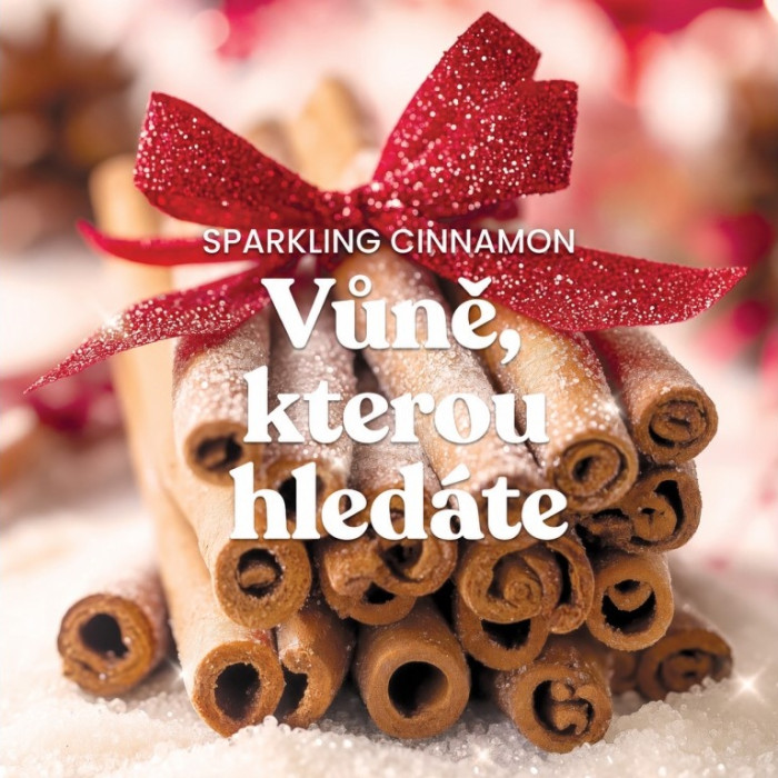 detail Yankee Candle Sparkling Cinnamon, signature velká svíčka 567 g
