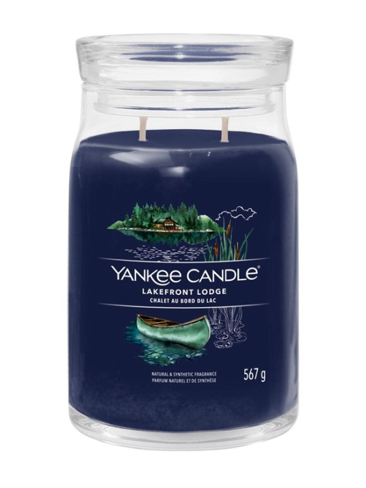 detail Yankee Candle Lakefront Lodge, signature velká svíčka 567 g
