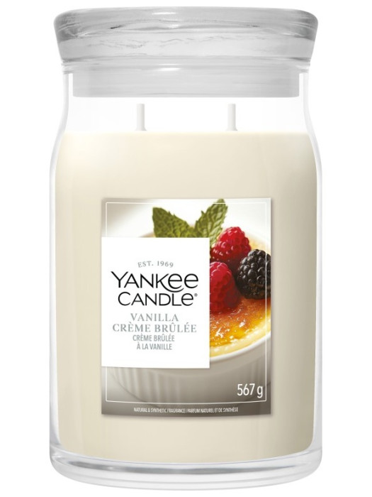 detail Yankee Candle Vanilla Creme Brulee, signature velká svíčka 567 g