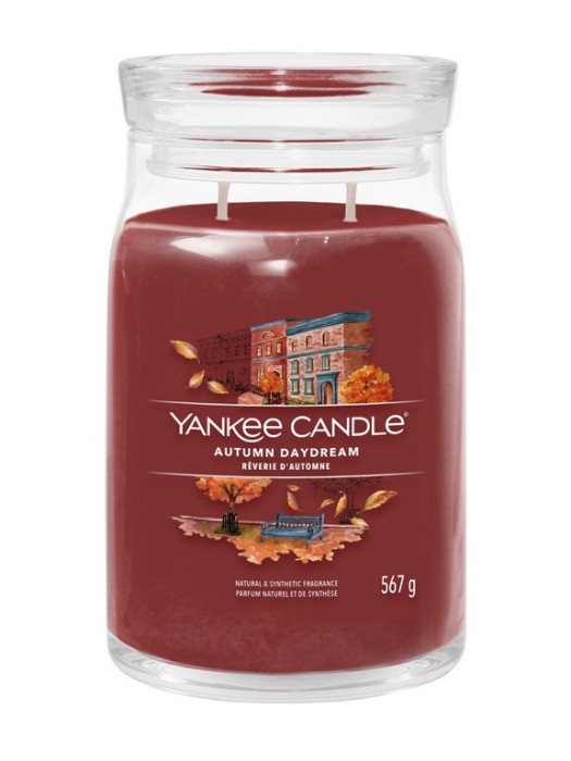 detail Yankee Candle Autumn Daydream, signature velká svíčka 567 g