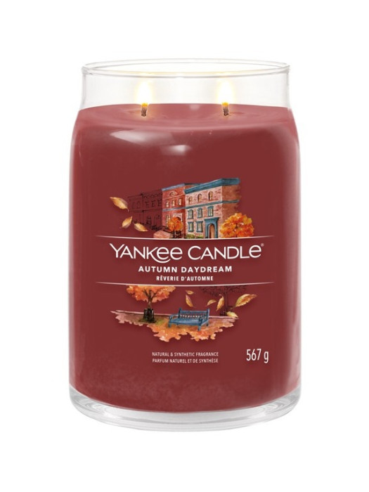 detail Yankee Candle Autumn Daydream, signature velká svíčka 567 g