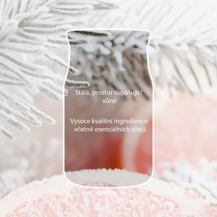 detail Yankee Candle White Spruce & Grapefruit, signature velká svíčka 567g