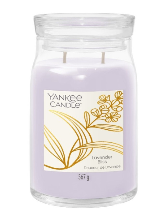 detail Yankee Candle Lavender Bliss, signature velká svíčka 567g