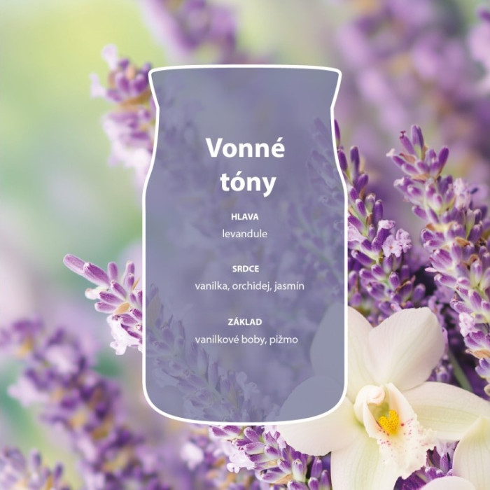 detail Yankee Candle Lavender Vanilla, signature velká svíčka 567g