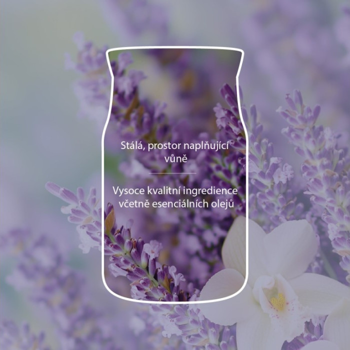 detail Yankee Candle Lavender Vanilla, signature velká svíčka 567g