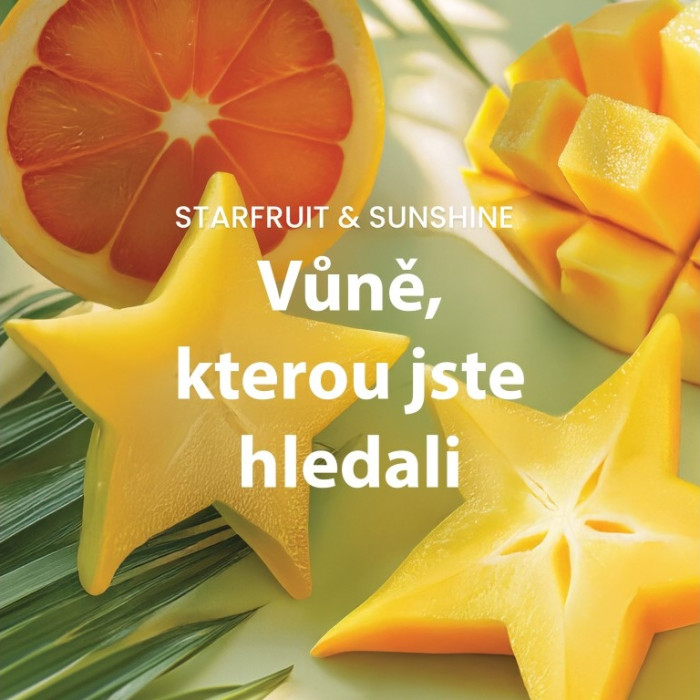 detail Yankee Candle Starfruit & Sunshine, signature velká svíčka 567 g