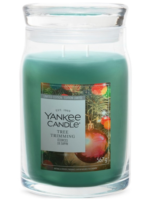 detail Yankee Candle Tree Trimming, signature velká 567g