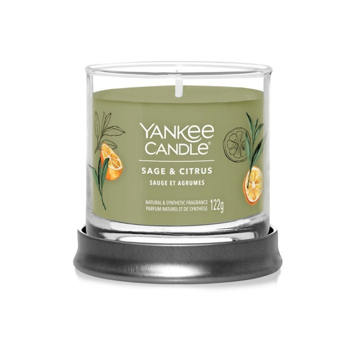 detail Yankee Candle SAGE & CITRUS, Signature tumbler malý, 122g