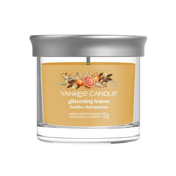 detail Yankee Candle GLISTENING LEAVES, signature tumbler malý 122g