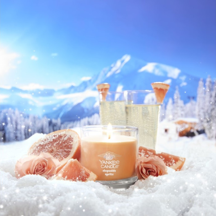 detail Yankee Candle SLOPESIDE SPRITZ, signature tumbler malý 122g