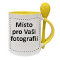 náhled Fotohrnek STANDARD se lžičkou ŽLUTÝ 1x foto, 300ml