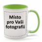 náhled Fotohrnek COMBO Světle zeleno-bílý 1x foto 300ml