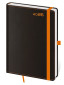 náhled Helma 365 Týdenní diář B6 2026 - Black Orange s poutkem