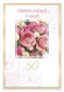 náhled Ditipo Blahopřání - K VÝROČÍ 50tiny ( růžové růže)