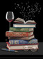 náhled Luxusní přání M187 BUG ART - WINE AND BOOKS
