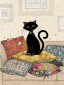 náhled Luxusní přání H045 BUG ART - CUSHION KITTY