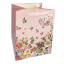 náhled Autronic Dárková taška M - květy na růžovém pozadí, 23x18x18cm