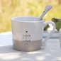 náhled Bastion Collections Hrneček LOVE MEETS LOVE in black/titane, 200ml