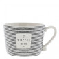 náhled Bastion Collections Hrnek COFFEE, stripes in black, 300 ml