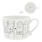 náhled Bastion Collections Hrnek White/Window Shopping in black, 300ml