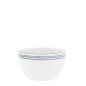 náhled Bastion Collections Bowl S White/edge black, modré proužky 12x7cm