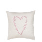 náhled Bastion Collections Polštář 50x50cm NATUREL Heart Rose 100% Linen