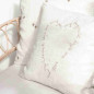 náhled Bastion Collections Povlak na polštář 60x60cm NATUREL Hearts Nat 100% linen