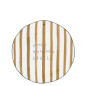 náhled Bastion Collections Talíř DESSERT Brown Big Stripes, 19 cm