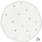 náhled Bastion Collections 2x Talíř velký DINNER Little Brown Hearts, 27cm