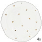 náhled Bastion Collections 4x Talíř velký DINNER Little Brown Hearts, 27cm