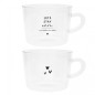 náhled Bastion Collections 2x Skleněný hrnek - Hearts & Lets stay, 2x 300ml