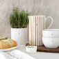 náhled Bastion Collections Džbán JUG White with Brown Stripes, 20cm