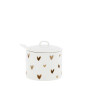 náhled Bastion Collections Cukřenka Sugar Bowl White/Brown Hearts