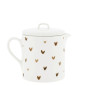 náhled Bastion Collections TEAPOT Konvička White/Brown Little Hearts