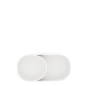 náhled Bastion Collections Tray Oval White with divider 17,5x9cm