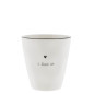 náhled Bastion Collections Kelímek NATURAL SHAPE SM - I LOVE US, black heart