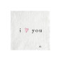 náhled Bastion Collections Papírové ubrousky S - I LOVE YOU