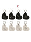 náhled Bastion Collections Klíčenka Heart BIG HUG in black, 7,5x6,5cm